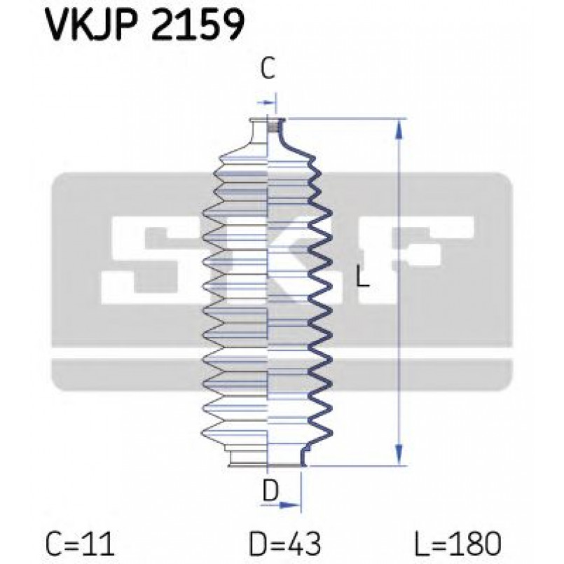 VKJP 2159 SKF - Пильовик привідного валу